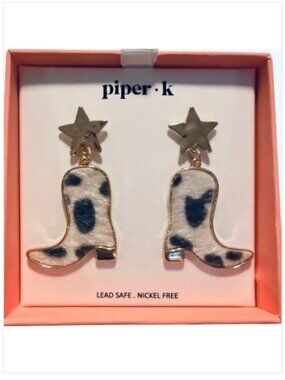 Piper K Cowgirl‎ Boot Earrings